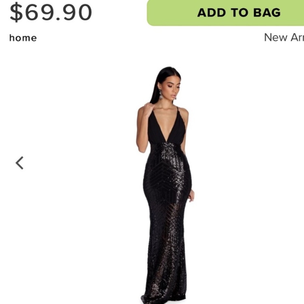 Windsor sequin black party dress